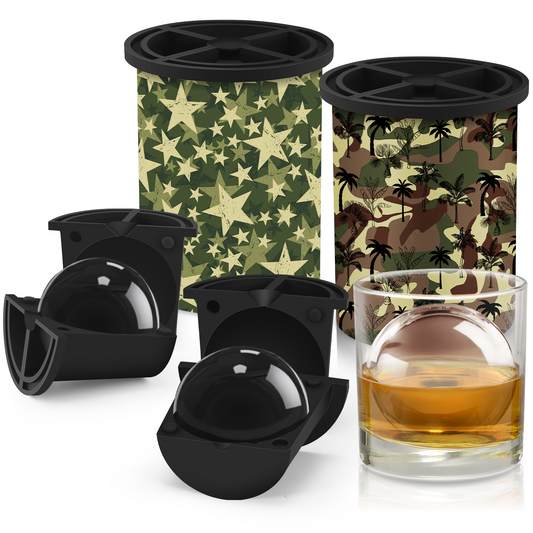 Patented 2Pack Large Clear Ice Cube Molds, Ice Ball Maker Mold for Whiskey Lover, 2.5" Stainless Steel Ice Maker, Non-bpa & Easy-release Old Fashioned Ice Cube Mold