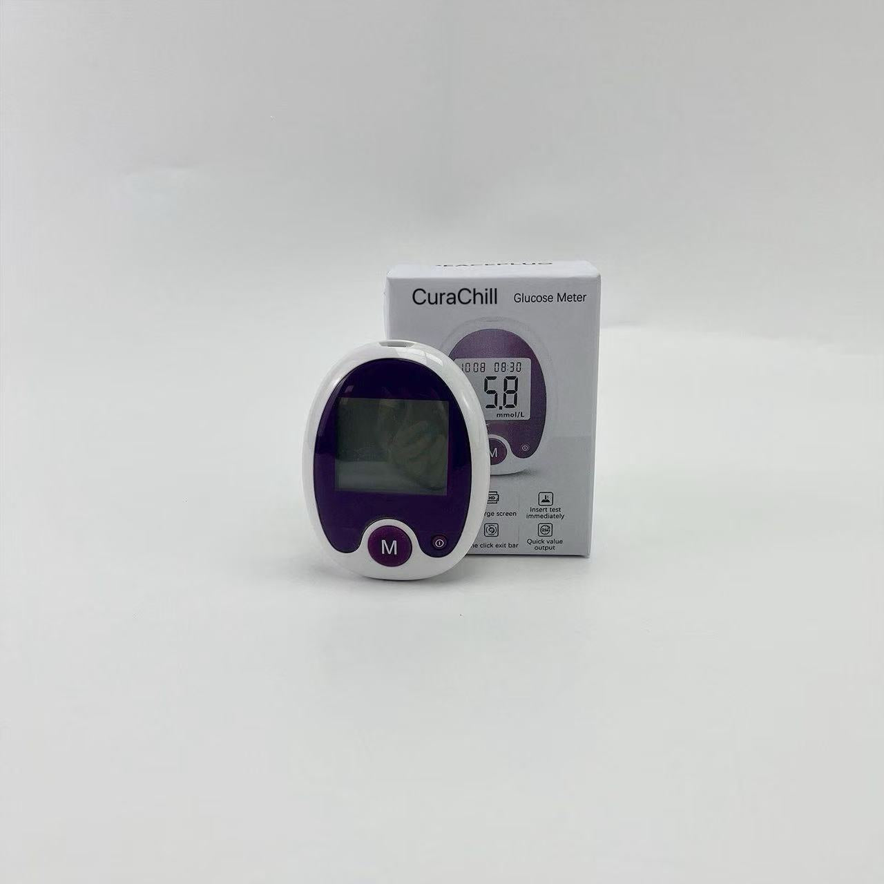 CuraChill Blood Glucose Meter – Portable Diabetes Testing Kit with Fast & Accurate Results, Easy-to-Use Monitor for Home & Travel