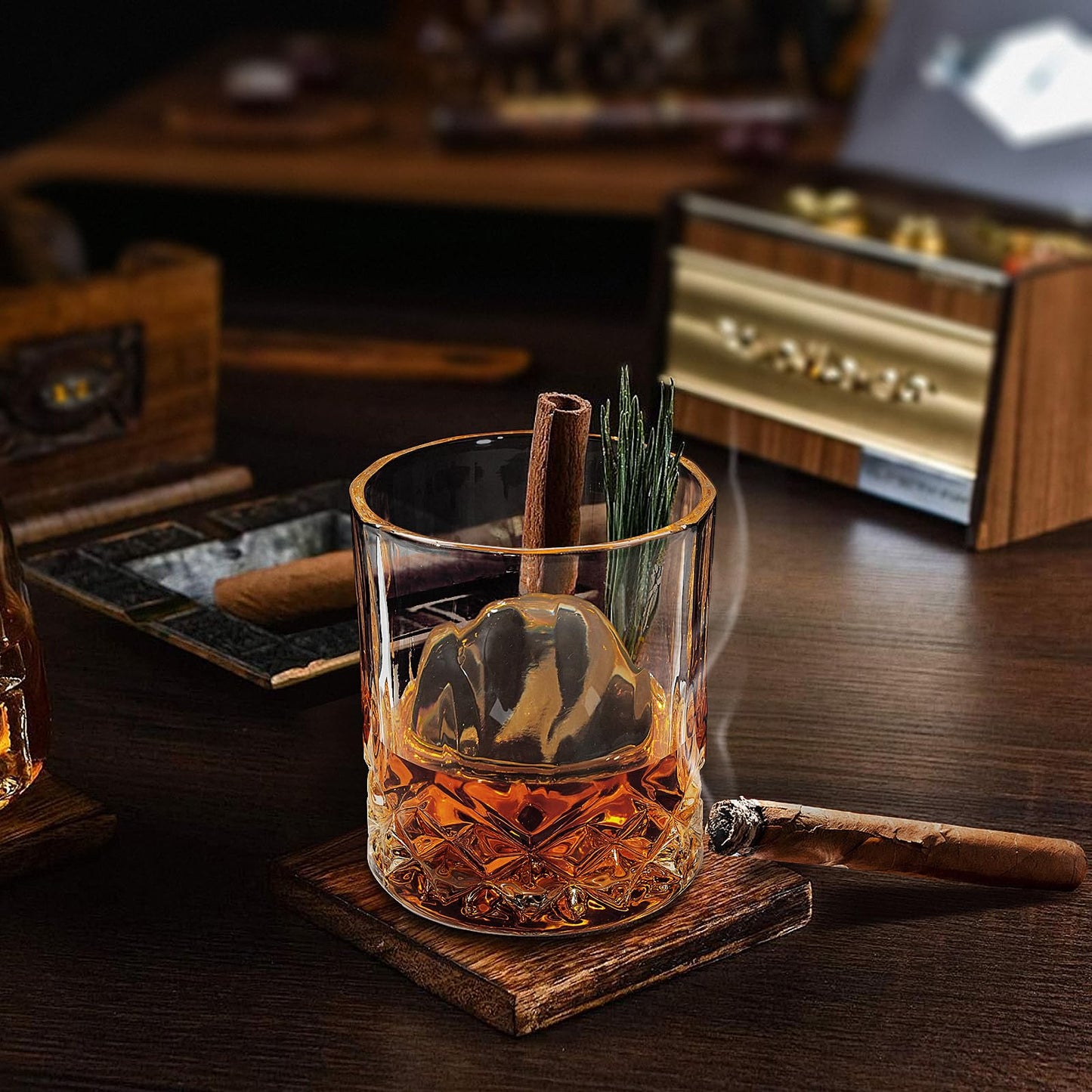 Patented Clear Ice Cube Maker - 2.5" Ball - Stainless Steel - Compact Design - for Whiskey, Cocktail, Bourbon