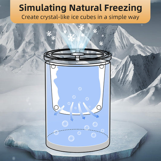 Patented Clear Ice Cube Maker, Funny Face 2" Stainless Steel Ice Maker for Old Fashioned Whiskey lover, Bourbon, Whiskey, Cocktail Gifts for Men on Birthday or Holiday