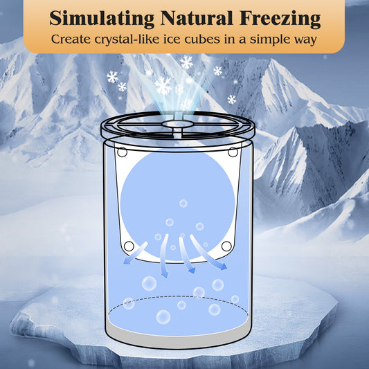 Clear Ice Cube Maker - 2.5" Ball - Stainless Steel