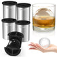 Patented Clear Ice Cube Maker - 2.5" Ball - Stainless Steel - Compact Design - for Whiskey, Cocktail, Bourbon