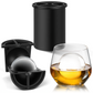 Patented Multi-style Clear Ice Cube Maker - 2.5" Ball - Stainless Steel - Compact Design - for Whiskey, Cocktail, Bourbon