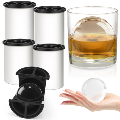 Clear Ice Cube Maker - 2.5" Ball - White - WIBIMEN