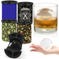 Patented 4Pack Large Clear Ice Cube Molds, Ice Ball Maker Mold for Whiskey Lover, 2.5" Stainless Steel Ice Maker, Non-bpa & Easy-release Old Fashioned Ice Cube Mold