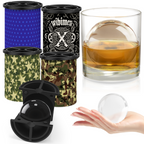 4-PCS Clear Ice Cube Molds - 2.5" ball