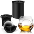Clear Ice Cube Maker - Black - 2.5" Ball