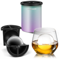Clear Ice Cube Maker - Blue Purple Gradient - 2.5" Ball