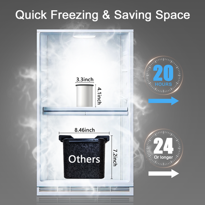 Clear Ice Cube Maker - 2.5" Ball - White - WIBIMEN