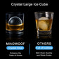 Patented Clear Ice Cube Maker, 2.5 Inch Stainless Steel Crystal Large Clear Ice Ball Maker, Silicone Ice Cube Mold for Cocktails, Drinks & Bourbon, Whiskey Gifts for Men（White）