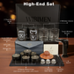 WIBIMEN Whiskey Ice Cubes Mold Set for Men, Dad, Husband, Men’s Gifts Set with Whiskey Glass, Clear Ice Cube Maker, and Greeting Card, Bourbon Gifts for Men，Old Fashioned Glass Set for Father