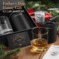WIBIMEN Whiskey Ice Cubes Mold Set for Men, Dad, Husband, Men’s Gifts Set with Whiskey Glass, Clear Ice Cube Maker, and Greeting Card, Bourbon Gifts for Men，Old Fashioned Glass Set for Father