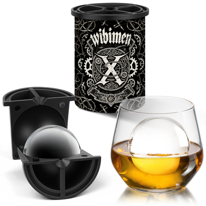 Clear Ice Cube Maker - 2.5" Ball - Black Gear X - WIBIMEN