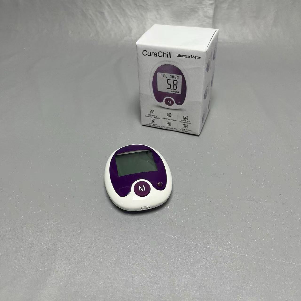 CuraChill Blood Glucose Meter – Portable Diabetes Testing Kit with Fast & Accurate Results, Easy-to-Use Monitor for Home & Travel
