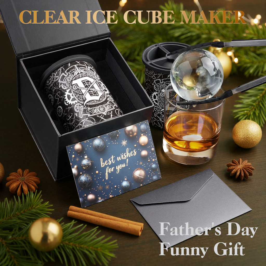 D Initial Clear Ice Cube Maker - 2.5" Ball