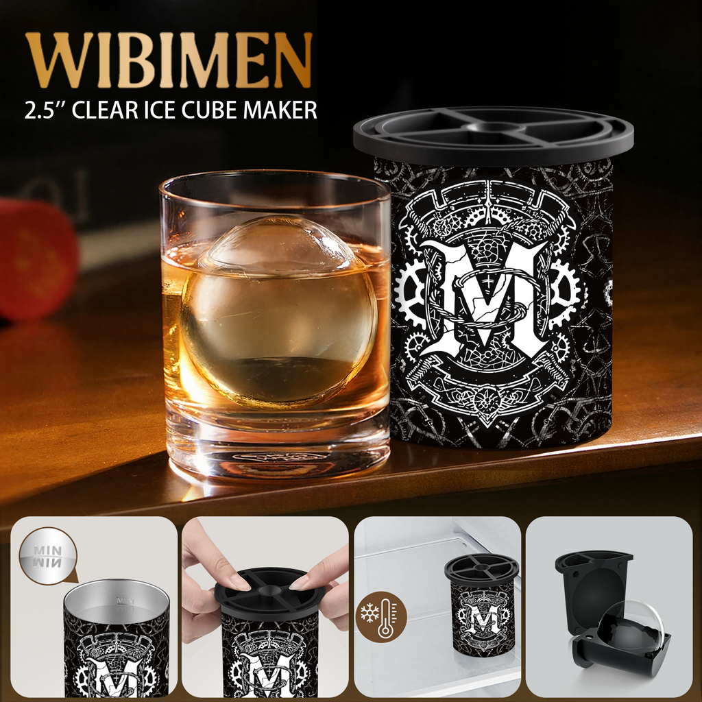 M Initial Clear Ice Cube Maker - 2.5" Ball