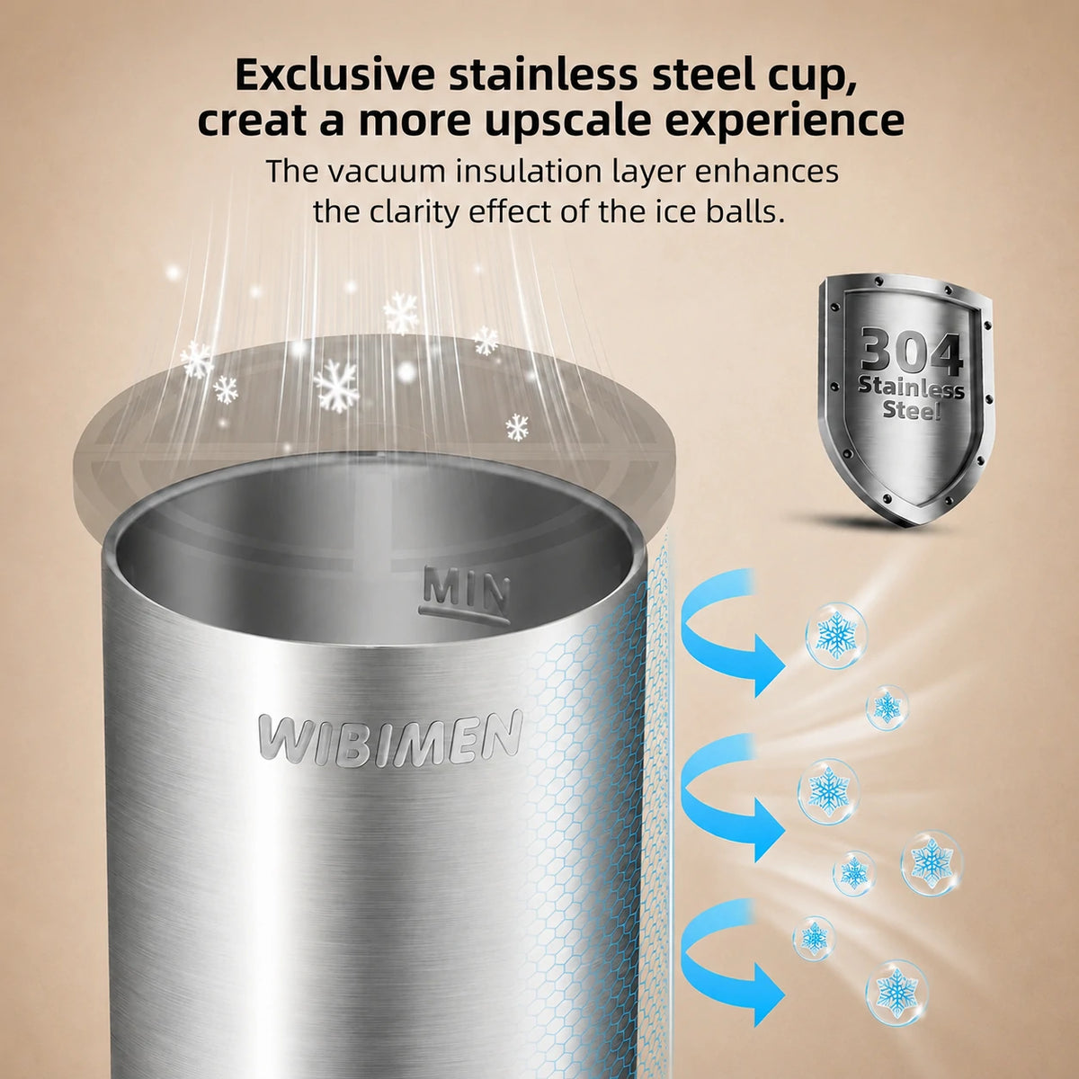 304 Stainless Steel Vacuum Cup