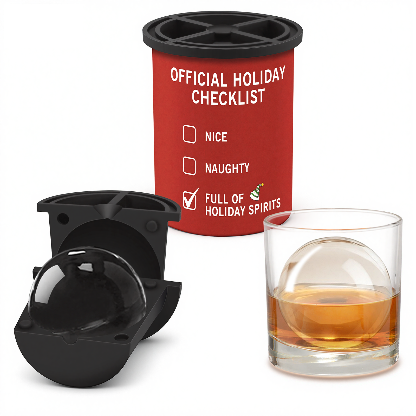 Clear Ice Cube Maker - 2.5" Ball - Holiday Checklist - WIBIMEN