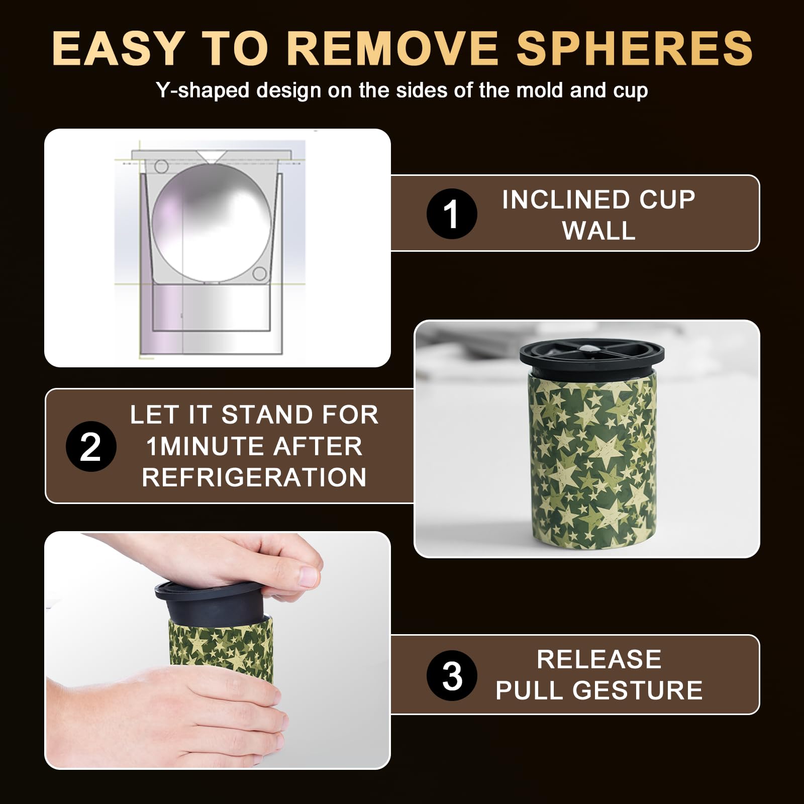 Clear Ice Cube Maker 2-PACK - Camo - WIBIMEN