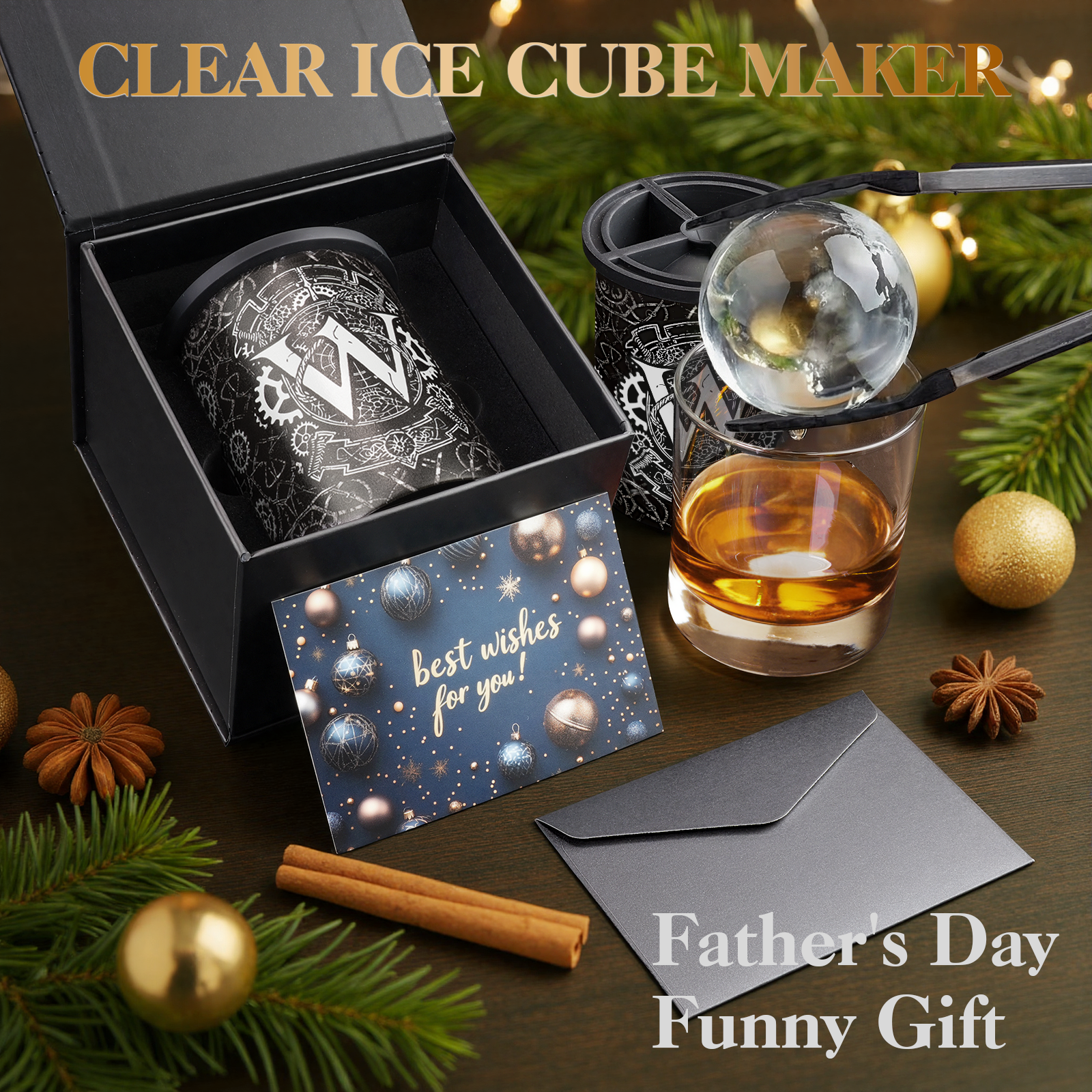 W  Initial Clear Ice Cube Maker - 2.5" Ball