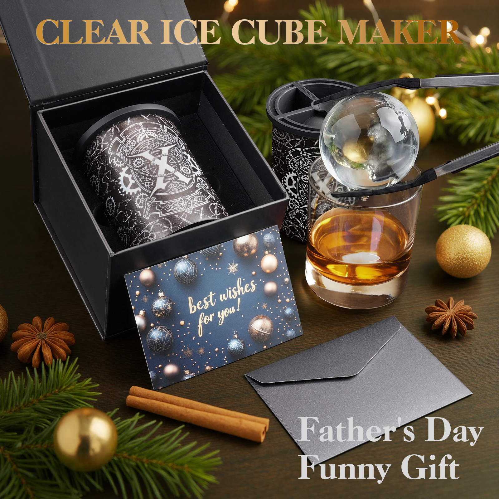 X  Initial Clear Ice Cube Maker - 2.5" Ball