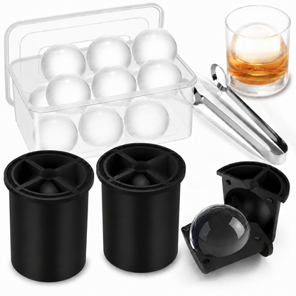 Clear Ice Cube Maker - 2.5" Ball - Black - WIBIMEN