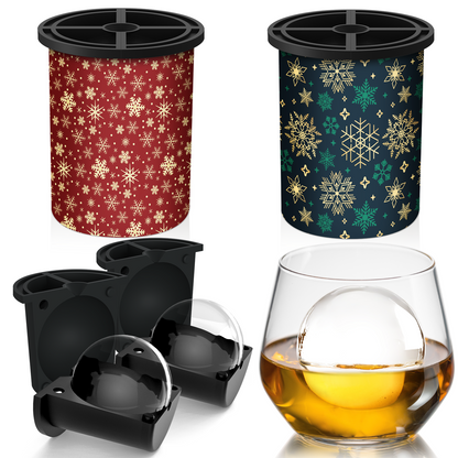 Clear Ice Cube Maker 2-PACK - Christmas Snow - WIBIMEN