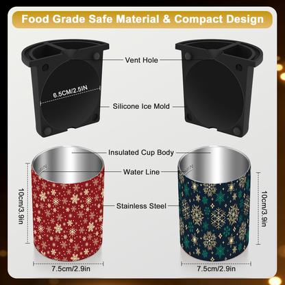 Clear Ice Cube Maker 2-PACK - Christmas Snow - WIBIMEN