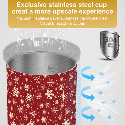 Clear Ice Cube Maker 2-PACK - Christmas Snow - WIBIMEN