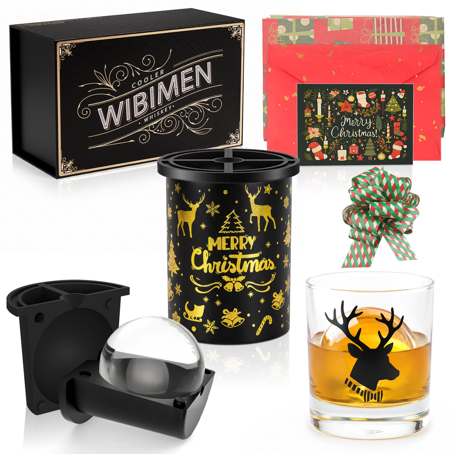 Christmas Gift Set - Ice Maker & Glass - Merry Christmas - WIBIMEN