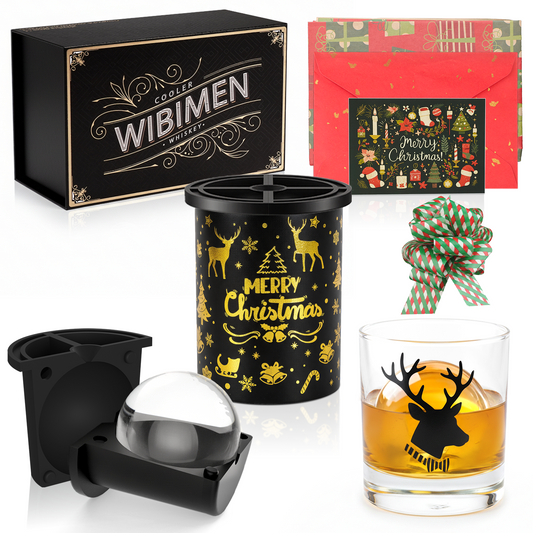 Christmas Gift Set - Ice Maker & Glass - Merry Christmas - WIBIMEN