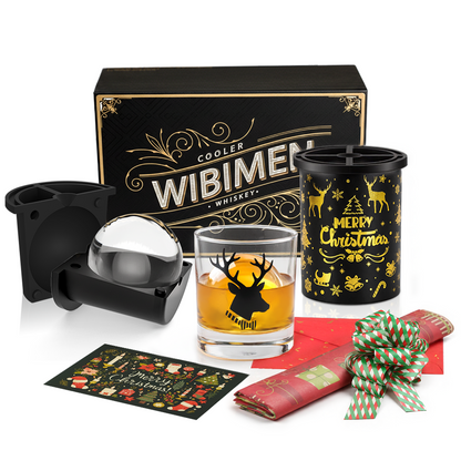 Christmas Gift Set - Ice Maker & Glass - Merry Christmas - WIBIMEN