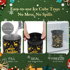 Christmas Gift Set - Merry Christmas - Ice Molds & Glass