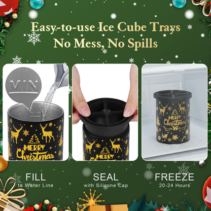 Christmas Gift Set - Ice Maker & Glass - Merry Christmas - WIBIMEN