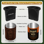 Holiday Gift Set - Wood Barrel & Wild Bourbon - Ice Molds