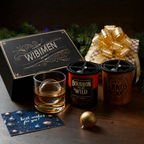 Holiday Gift Set - Wood Barrel & Wild Bourbon - Ice Molds