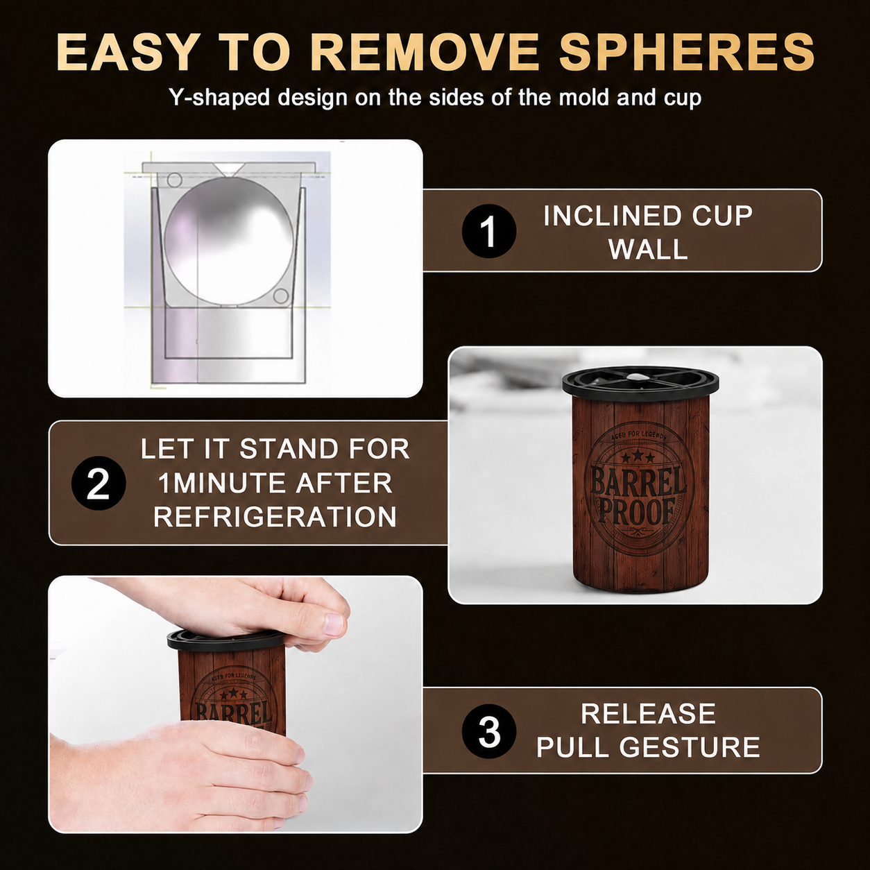 Holiday Gift Set - 2 Ice Makers - Wood Barrel & Wild Bourbon - WIBIMEN