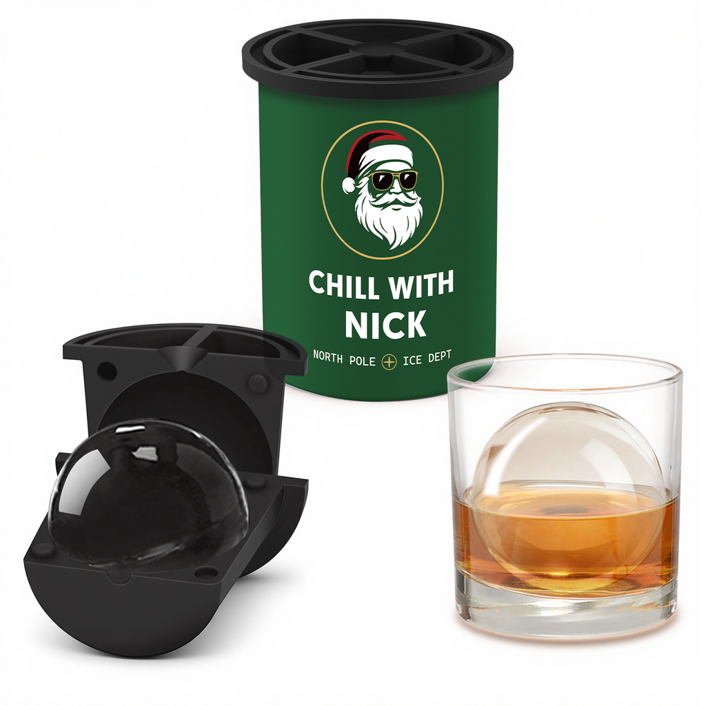 Clear Ice Cube Maker - Chill Santa - 2.5" Ball