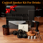 Whiskey Smoker Kit - Wooden Barrel - Ice Mold & Glass