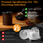 Whiskey Smoker Kit - Wooden Barrel - Ice Mold & Glass