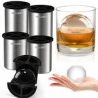 Clear Ice Cube Maker - 2.5" Ball - Stainless Steel - WIBIMEN