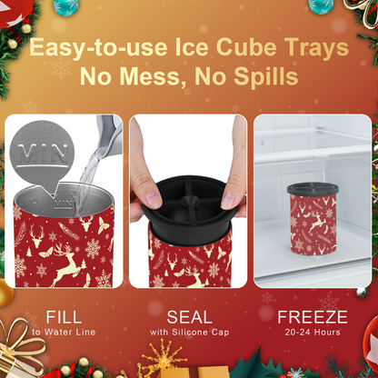 Clear Ice Cube Maker 2-PACK - Christmas Reindeer & Candy - WIBIMEN