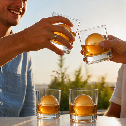 Clear Ice Cube Maker - 2.5" Ball - Black - WIBIMEN