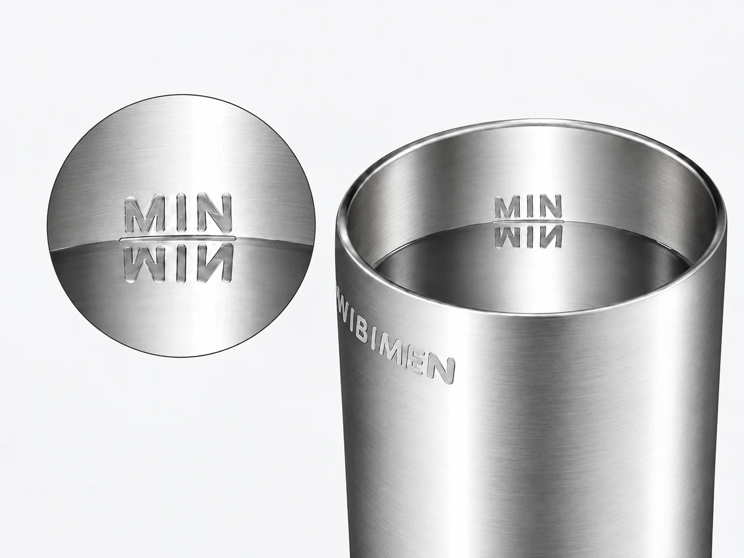 Filling the WIBIMEN clear ice maker cup with water